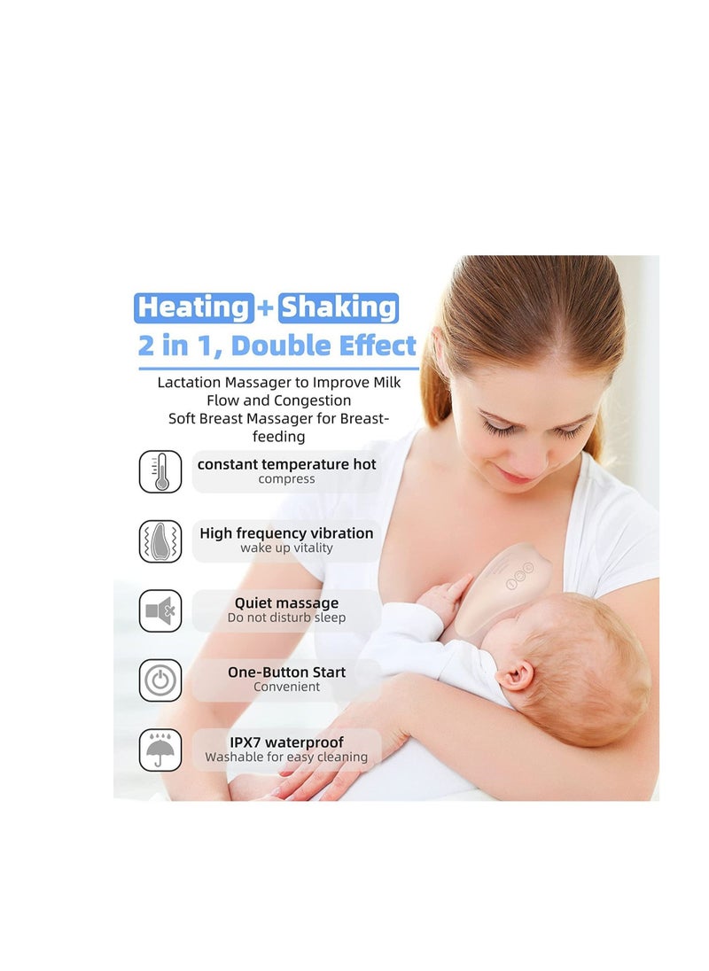 Y&D - Breastfeeding Massager Adjustable Heating and Vibration Warming Lactation for Clogged Milk Duct Mastitis Engorgement Relief Improve Flow Breast Postpartum Women - Image 1