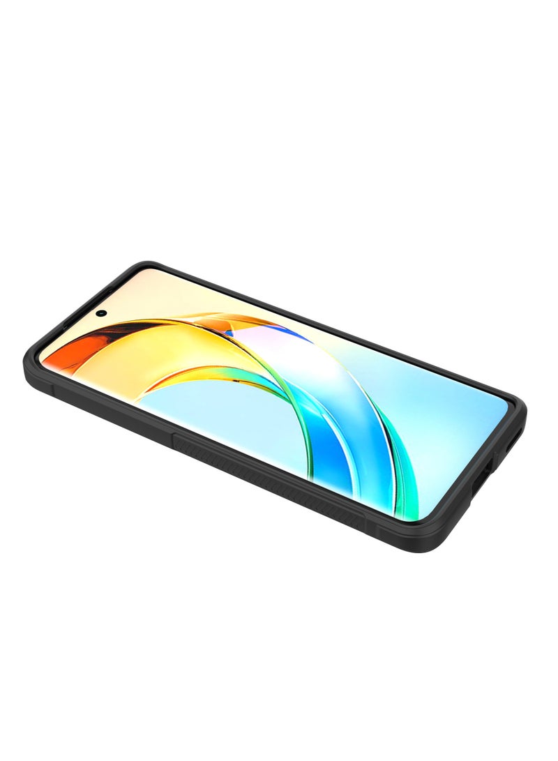 حافظة هاتف مجد x9b 5G من السيليكون الناعم بتصميم شريطي ثلاثي الأبعاد مع حماية كاملة ضد الصدمات باللون الأسود - Image 4