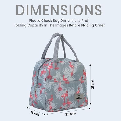 Yellow Weaves Insulated Travel Lunch/Tiffin/Storage Bag for Office, College & School, Big Size (Grey) - Image 3