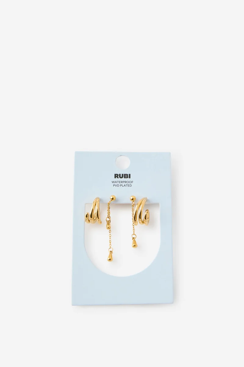 Rubi  Waterproof 2Pk Mid Earring for Women | Best Price UAE