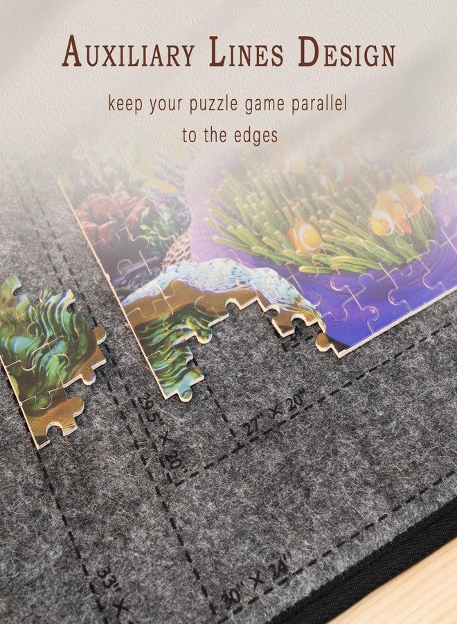 Becko US 1500 Piece Jigsaw Puzzle Board with 6 Trays & Cover, Foldable Puzzle Mat with Auxiliary Lines for Puzzle Storage Saver, Lightweight & Portable, for 1500 1000 750 500 Pieces Jigsaws Puzzles - Image 4