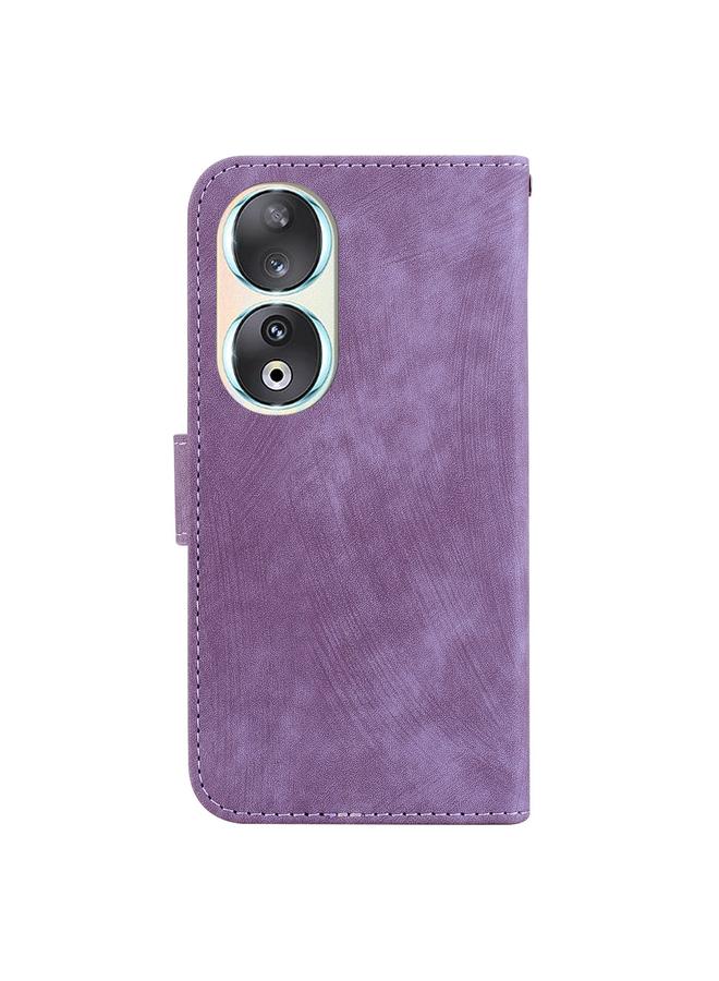 اس-توب جراب هاتف Honor 90 من الجلد المنقوش بنقشة نمر صغير - Image 3