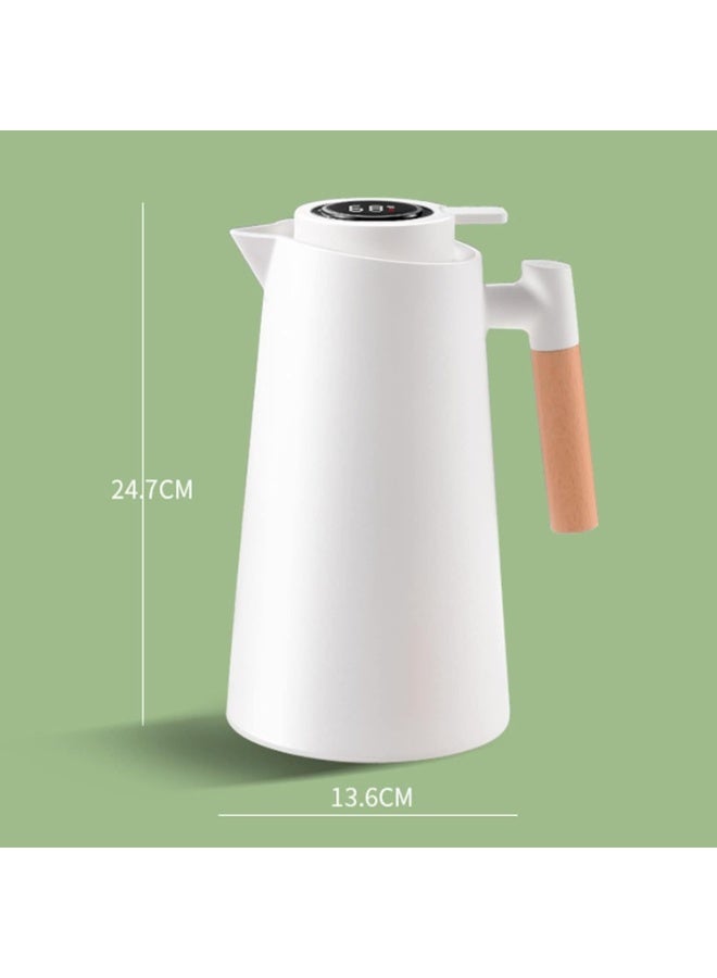 كيلا ترمس حراري، سعة 1 لتر، إبريق معزول مع شاشة عرض درجة الحرارة، وعاء قهوة محكم الغلق (بدون تسرب، بدون تقطير) - Image 1