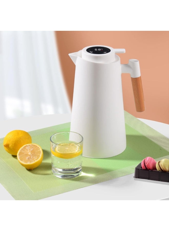 كيلا ترمس حراري، سعة 1 لتر، إبريق معزول مع شاشة عرض درجة الحرارة، وعاء قهوة محكم الغلق (بدون تسرب، بدون تقطير) - Image 3