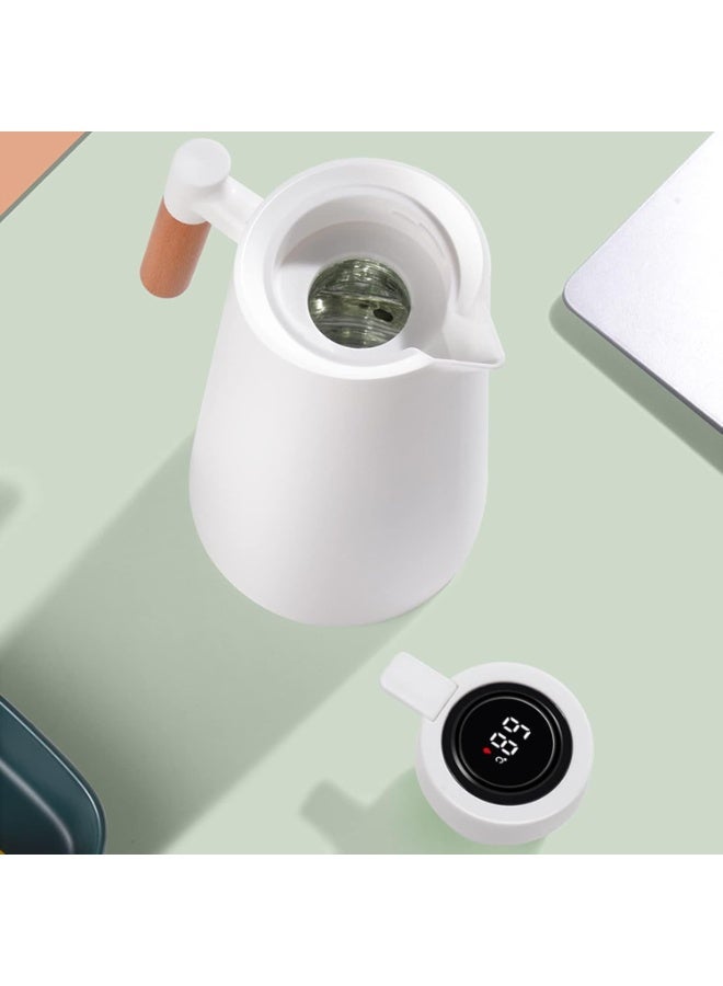 كيلا ترمس حراري، سعة 1 لتر، إبريق معزول مع شاشة عرض درجة الحرارة، وعاء قهوة محكم الغلق (بدون تسرب، بدون تقطير) - Image 2