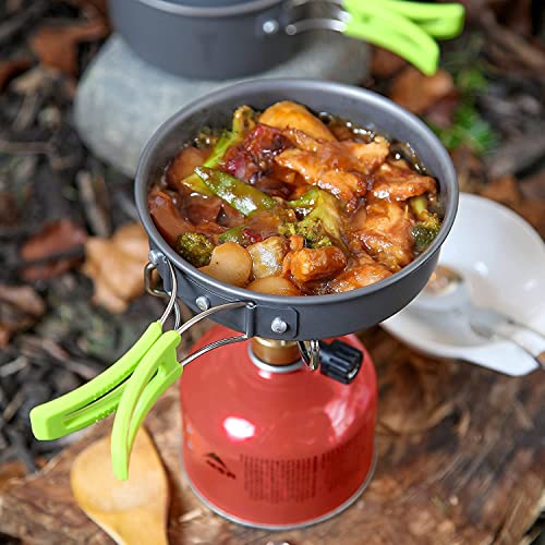 NILKANTH® Camping Cookware Outdoor Kettle Pot Pan Utensil Backpacking Out Bag Cooking Picnic Cookset for 2 Person (Green) - Image 4