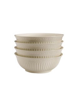 Mikasa Mikasa Italian Countryside Stoneware Soup/Cereal Bowl, 7-Inch, Set of 4, 24 ounces,White  - Image 1