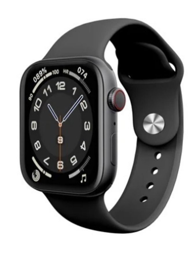 Smart watch series 8 watch 8 max 45 mm bluetooth Full Touch Call Smartwatch With Replaceable Strap Full Screen Smooth Touch Smartwatch With Rotating Side Black And Working Button Black