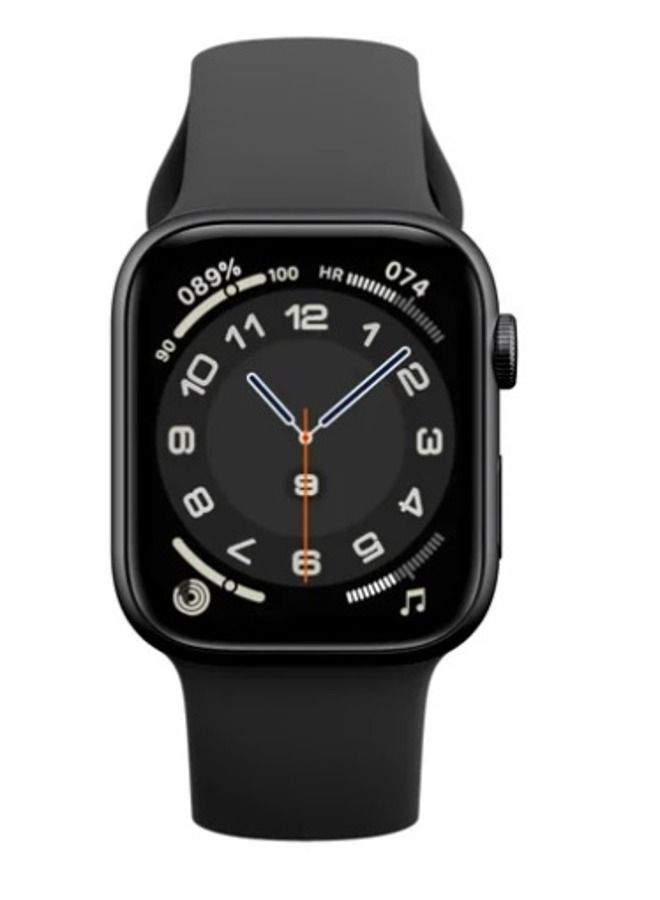 Smart watch series 8 watch 8 max 45 mm bluetooth Full Touch Call Smartwatch With Replaceable Strap Full Screen Smooth Touch Smartwatch With Rotating Side Black And Working Button Black