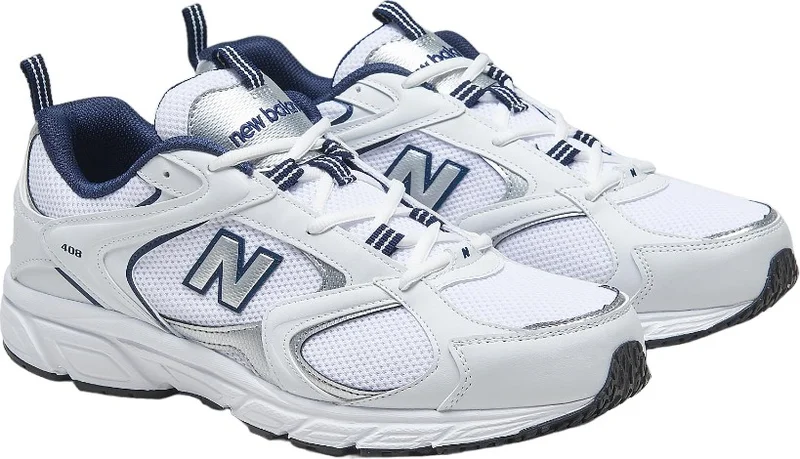 نيو بالانس Unisex Sneaker Sports Shoes White Navy ML408WN V8