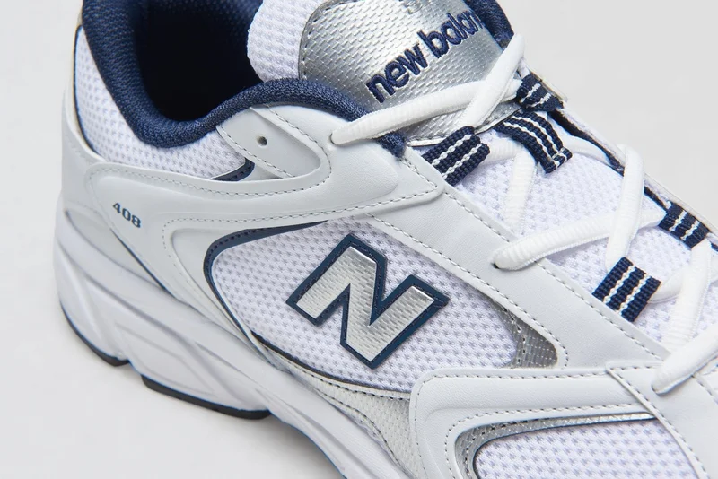 نيو بالانس Unisex Sneaker Sports Shoes White Navy ML408WN V8