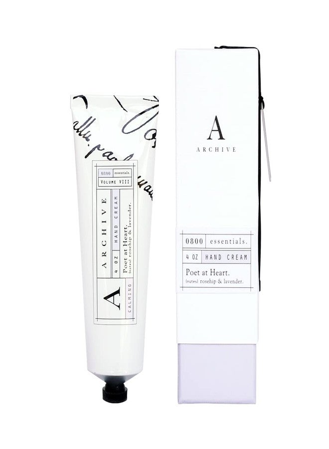 Archive Poet At Heart Hydrating Hand Cream for Women & Men Natural Ingredients Moisturizing Lotion for Dry Hands 4 oz - Image 1
