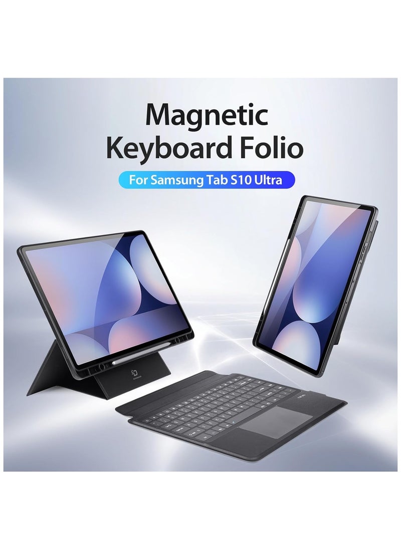 Trackpad Keyboard Compatible with Samsung Galaxy Tab S10 Ultra 14.6 inch 2024 Detachable Magic Keyboard Case With Pencil Holder