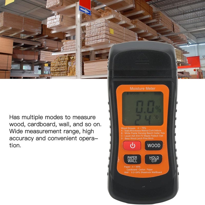 Wood Meter Temperature Detector Tester Digital Display Tool Paper Wall Tester Smart Convenient Use Wood Materials High Accuracy - Image 1