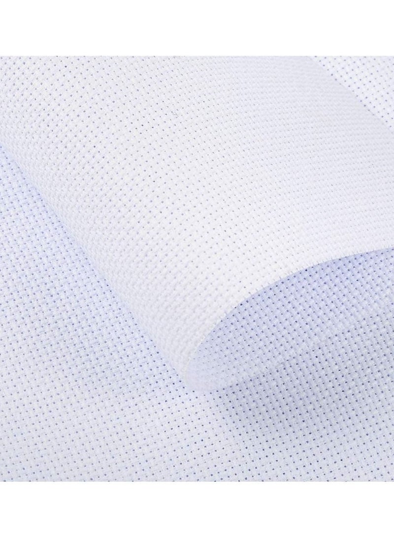 Embroidery Cloth, 7 Pieces Aida Cloth 14 Count Cross Stitch Fabric, KASTWAVE Decoration, White Classic, 12 by 18 Inch - Image 5