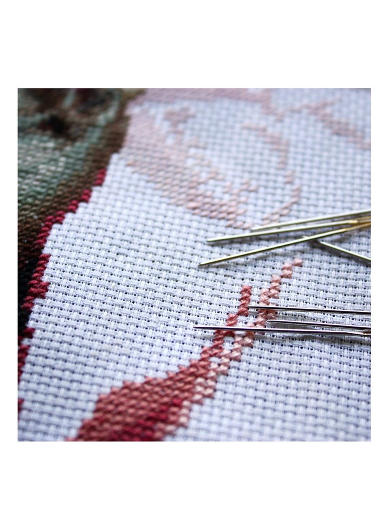 Embroidery Cloth, 7 Pieces Aida Cloth 14 Count Cross Stitch Fabric, KASTWAVE Decoration, White Classic, 12 by 18 Inch - Image 3