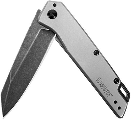 Kershaw سكين جيب كيرشو ميسديركت؛ شفرة بطول 2.9 بوصة من الفولاذ المقاوم للصدأ 4Cr13 بتشطيب أسود أكسيد أسود، مقبض بتشطيب حجر مغسول من الفولاذ المقاوم للصدأ مزود بفتح مساعد SpeedSafe، فليبر وقفل إطار (1365) - Image 2