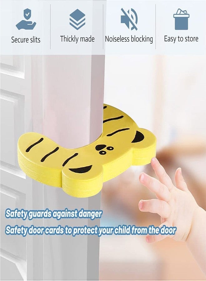 HEXONIQ Finger Pinch Guard Cartoon Animal Door Stop Soft Foam Cushion Baby Finger Protector, Prevent Finger Pinch Injuries, Slamming Door & Child, Pet from Getting Locked in Room, Random, Pack of 8 - Image 3