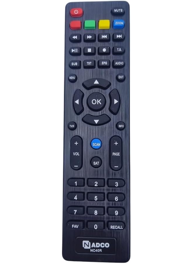 erorex Nadco Nc40R Receiver Remote Replacement Remote Control Compatible For Nadco Receiver With Fav And Recall Short Keys Black 