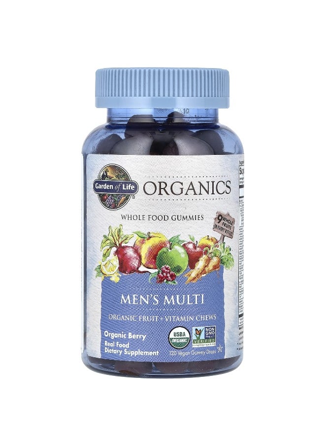 Garden of Life Garden of Life, Organics, Men's Multi, Organic Berry, 120 Vegan Gummy Drops  - Image 1
