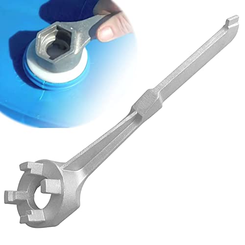 WINTOWIN Aluminum Drum Wrench, Drum Plug Bung Wrench for Opening 10 15 20 30 50 55 Gallon Drum, Fits 2 in and 3/4 in Bung Caps - Image 1