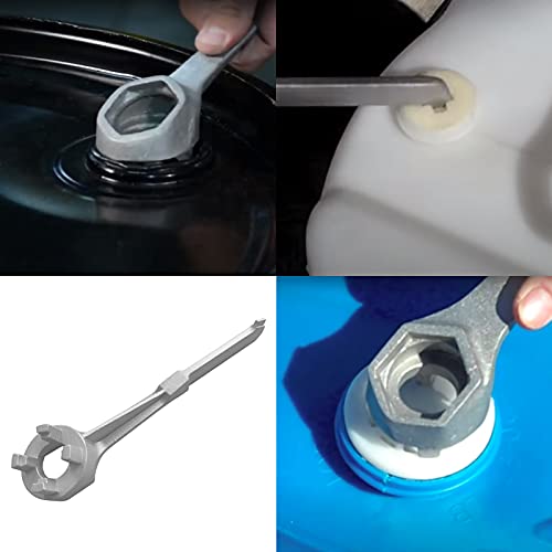 WINTOWIN Aluminum Drum Wrench, Drum Plug Bung Wrench for Opening 10 15 20 30 50 55 Gallon Drum, Fits 2 in and 3/4 in Bung Caps - Image 4