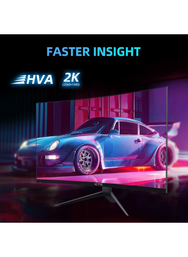 KTC 27 Inch 180Hz Curved WQHD Gaming Monitor, 2K (2560x1440P), 1500R HVA Display, FreeSync Premium, HDR, 120% sRGB, DisplayPort/HDMI/USB Vesa, for Gamers - Image 3