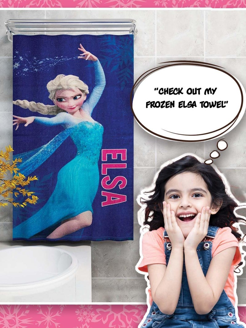 Athom Living Disney Frozen Kids Bath Towel 350 GSM 60x120 cm, Blue in Color - Image 3