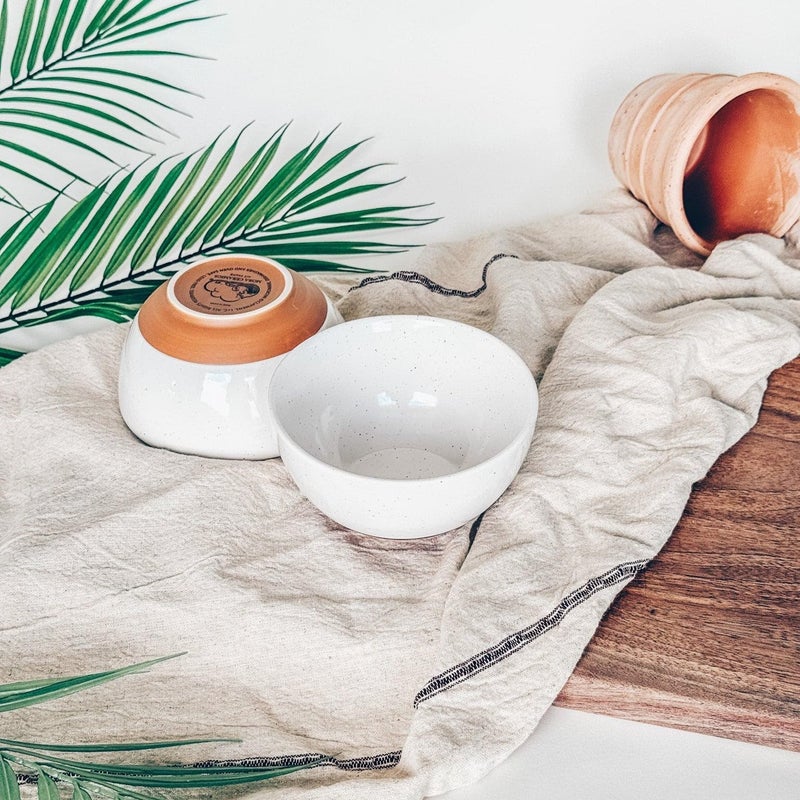 Mora Ceramic Small Dessert Bowls - 16oz, Set of 6 - Microwave, Oven and Dishwasher Safe, For Rice, Ice Cream, Soup, Snacks, Cereal, Chili, Side Dishes etc - Microwavable Kitchen Bowl, Vanilla White - Image 5