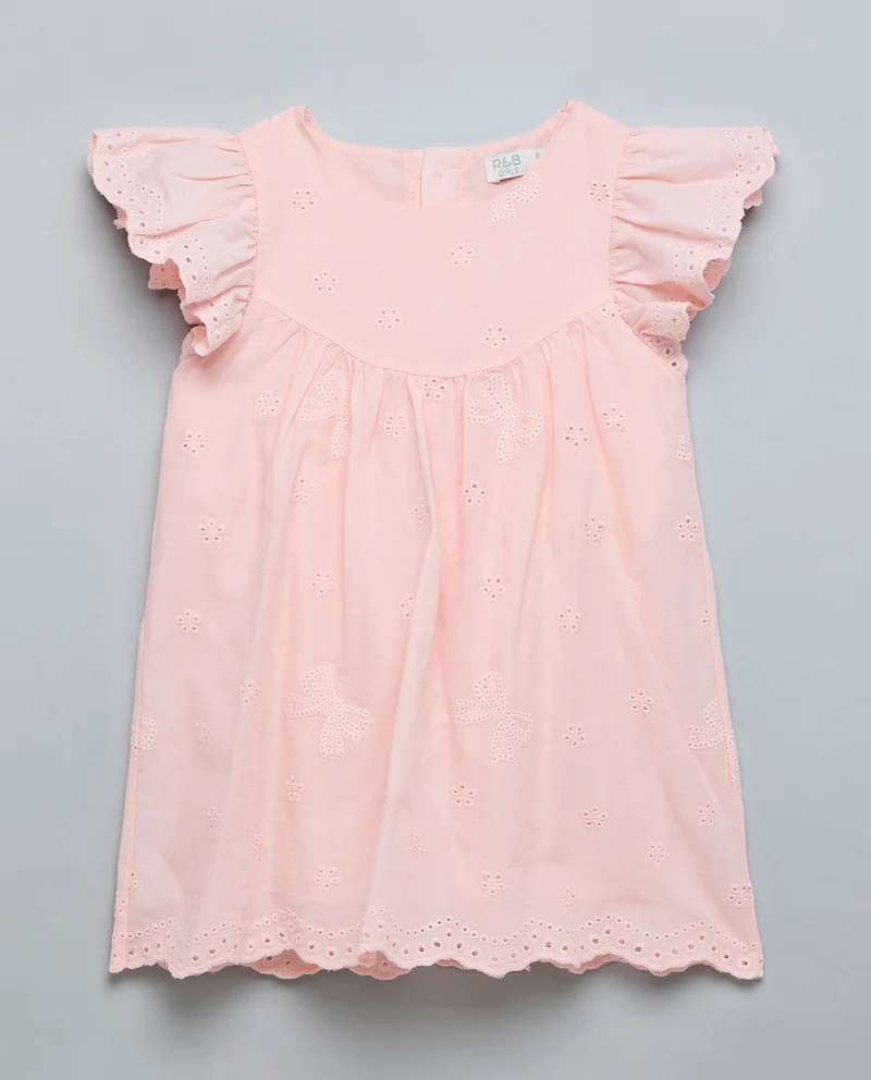 أر أند بي Schiffli Flared Dress with Bloomers