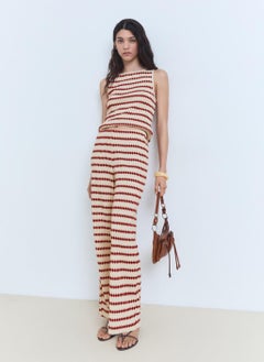 MANGO Geometric Print Regular Fit Trousers  - Image 4