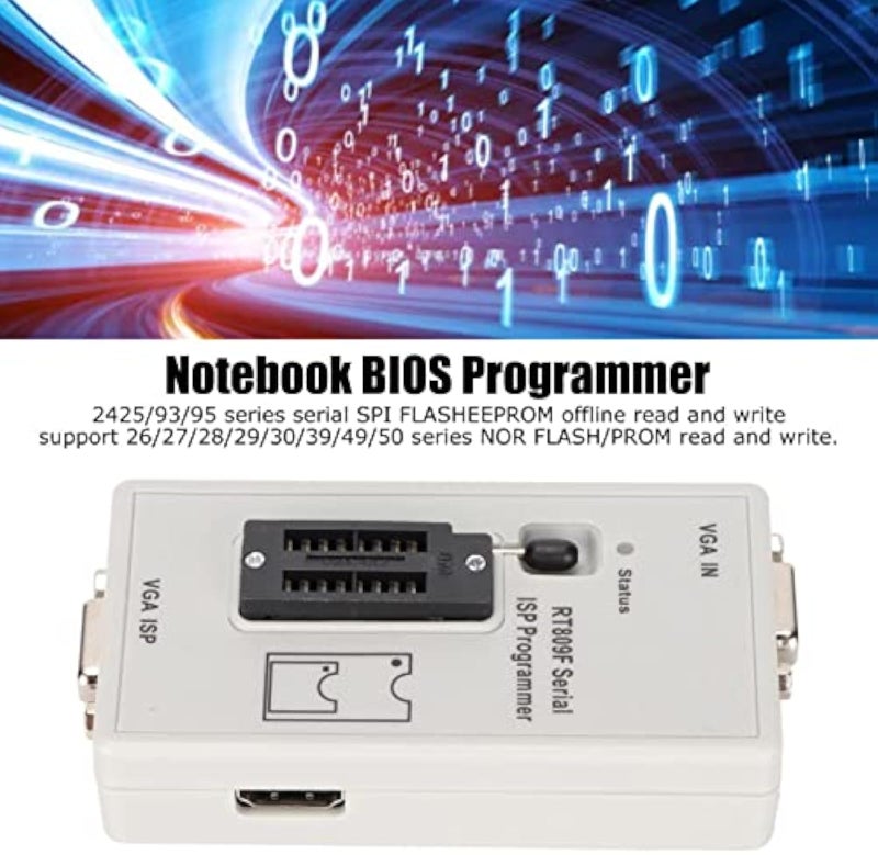 RT809F Programmer, PC and Laptop BIOS Screen Programmer, One-Key Auto Read and Write, VGA USB Input, VGA Output - Image 5
