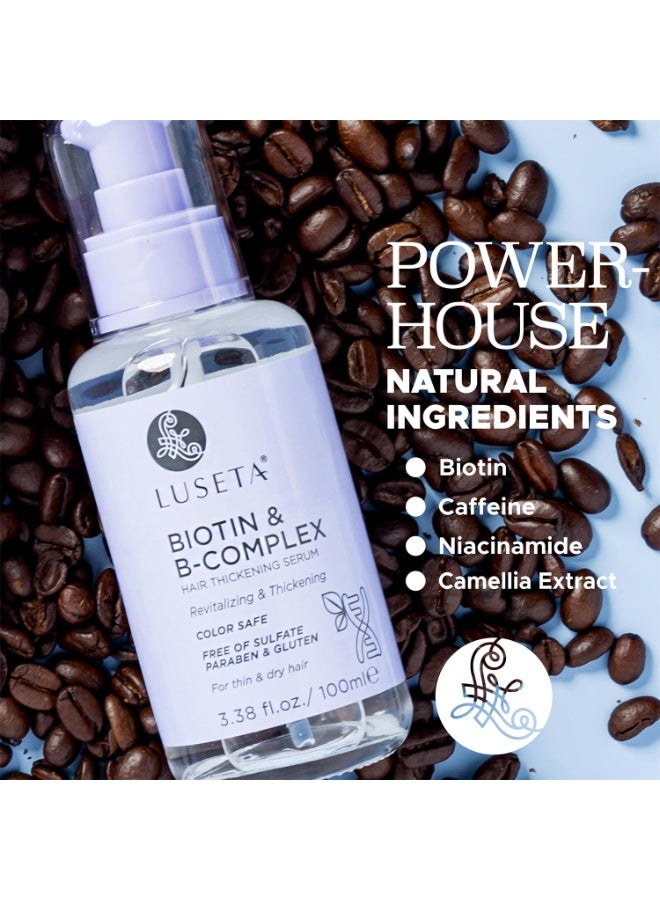 L LUSETA Luseta Biotin B-Complex Hair Oil Thickening & Strengthening for Thin and Dry Hair Promote Hair Growth 3.38oz - Image 4