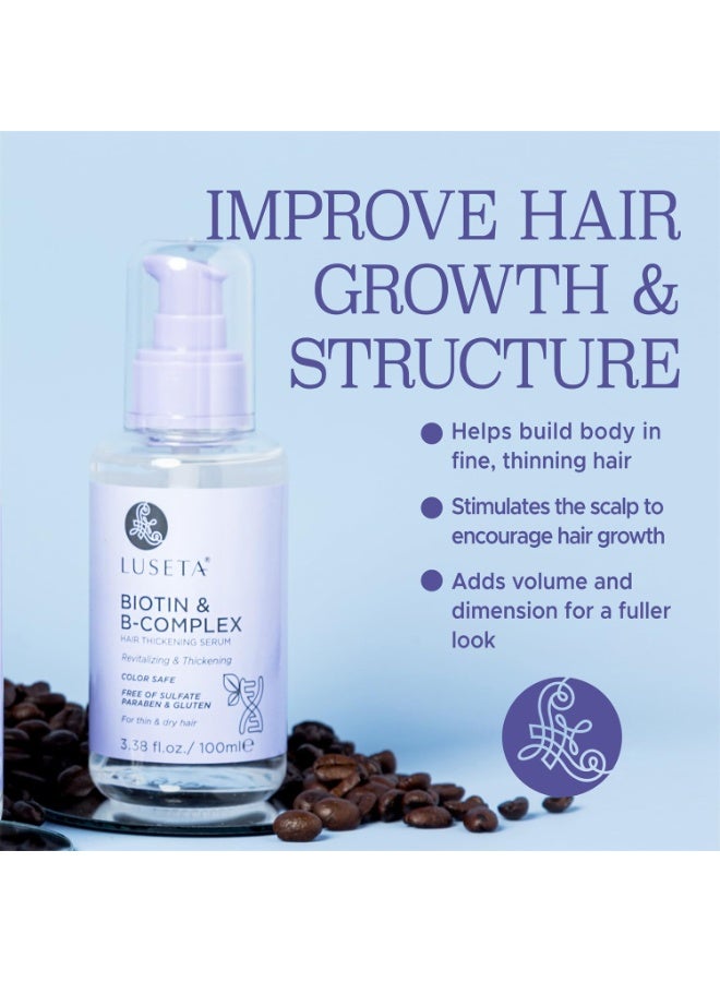 L LUSETA Luseta Biotin B-Complex Hair Oil Thickening & Strengthening for Thin and Dry Hair Promote Hair Growth 3.38oz - Image 3