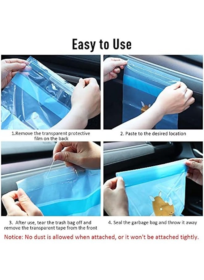 Generic Improved Disposable Car Trash Bag, 45 Easy Stick-On Waterproof Vomit Bags, Ideal for Car Bedroom Bathroom Office Study Room Storage.  - Image 5