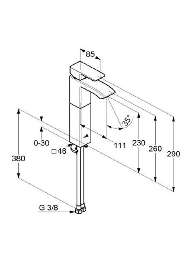 Project Single-Lever Basin Mixer On The Floor And Overflow Rose Gold Rak14121