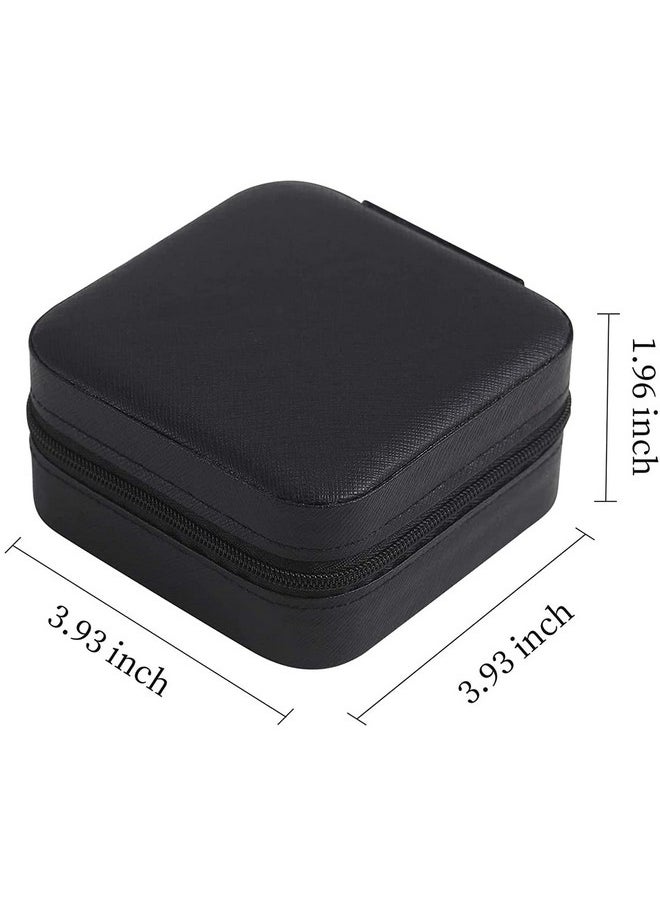 YouBella - YouBella Jewellery Organiser PU Leather Zipper Portable Storage Box Case with Dividers Container for Rings, Earrings, Necklace Home Organizer, (Black) - Image 1