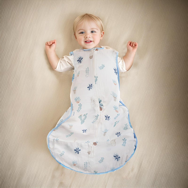 BLOOMSTAR Baby Sleeping Sack Muslin 0.5 tog Cotton 3-12 Months Summer Lightweight Toddler Wearable Blanket Sleeping Bag Thin Breathable Soft Infant Sleeper Sack 6-12M - Image 5