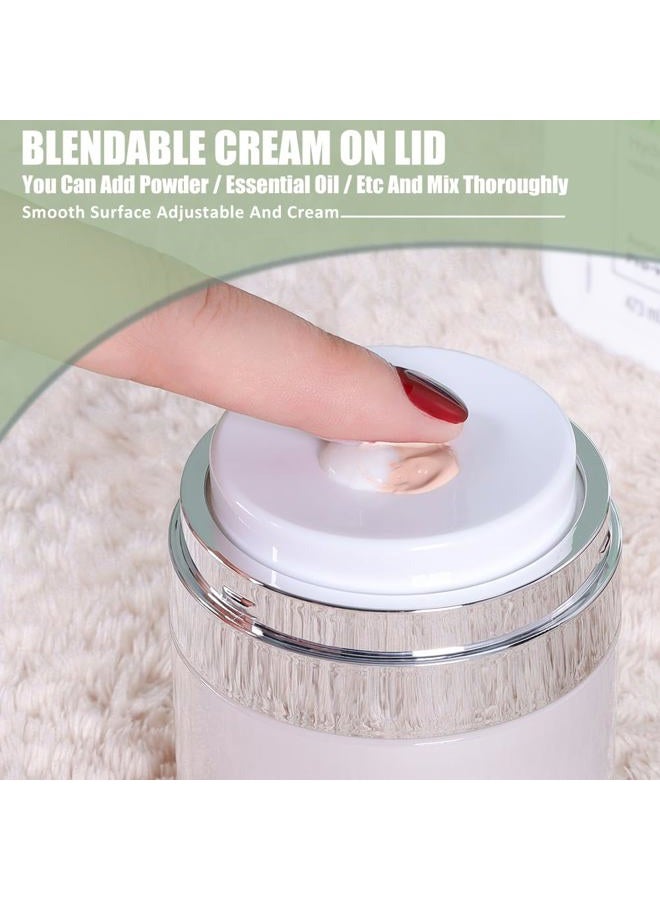 KaiNaDi Airless Pump Jar, 1 oz Moisturizer Pump Dispenser, Acrylic Lotion Dispenser, Pump Moisturizer Container for Thick Moisturizer, Skincare Cream, Travel Lotion Container (2 Pack) - Image 3