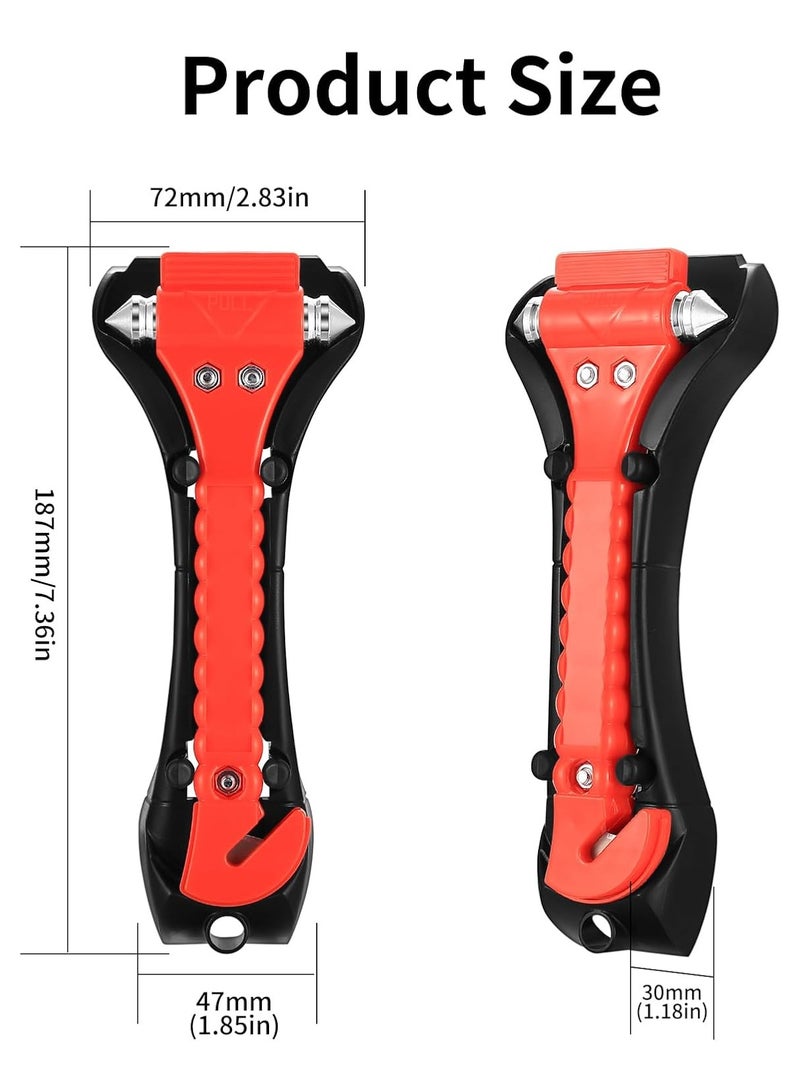 4 Pcs Car Safety Hammer, 2-in-1 Car Emergency Escape Tool Kit, Emergency Car Hammer and Seatbelt Cutter, Car Window Breaker Cutter Hammer, Glass Breaker Life-Saving Hammer with Seat Belt Cutter Tool - Image 2