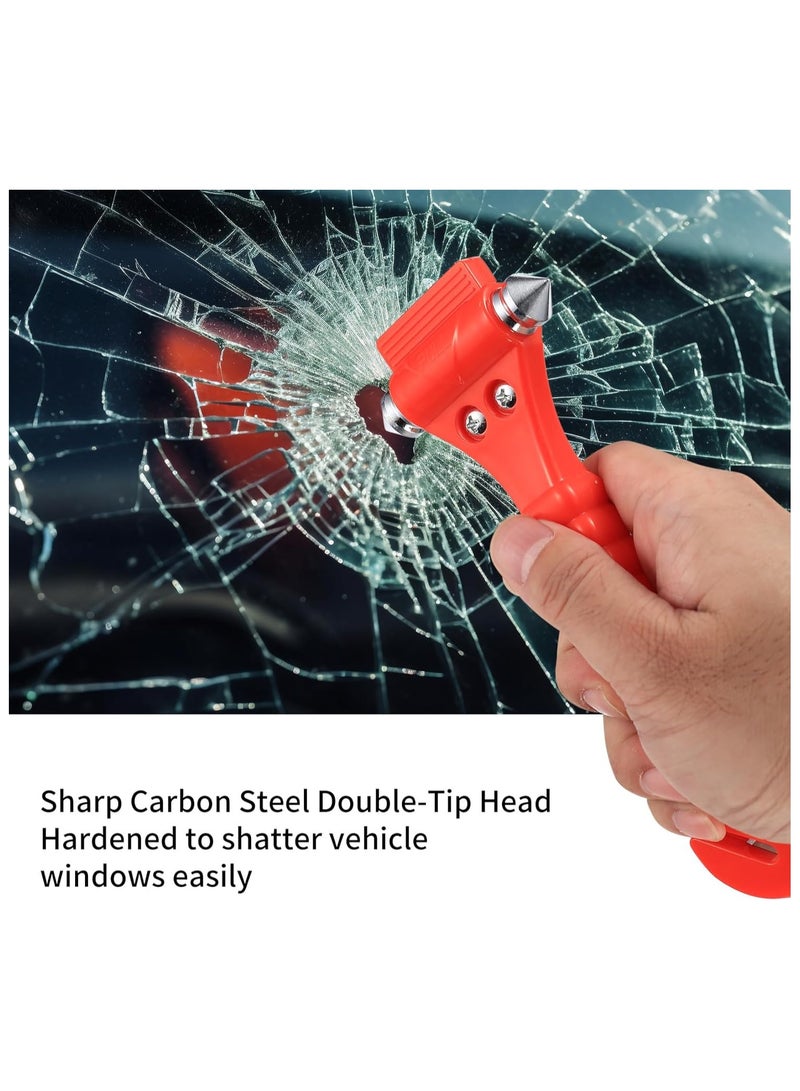 4 Pcs Car Safety Hammer, 2-in-1 Car Emergency Escape Tool Kit, Emergency Car Hammer and Seatbelt Cutter, Car Window Breaker Cutter Hammer, Glass Breaker Life-Saving Hammer with Seat Belt Cutter Tool - Image 4