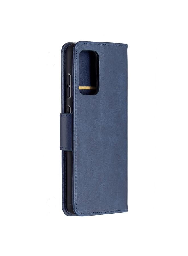 اس-توب جراب لهاتف Samsung Galaxy A72 5G / 4G بتصميم كلاسيكي من جلد الحمل بلون نقي مع حامل وفتحات للبطاقات ومحفظة وحبل تثبيت - Image 3