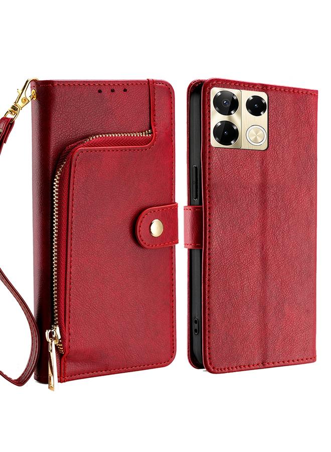 Zaboon Case For Infinix Note 40 Pro 5G Zipper Bag Leather Phone Case - Image 1