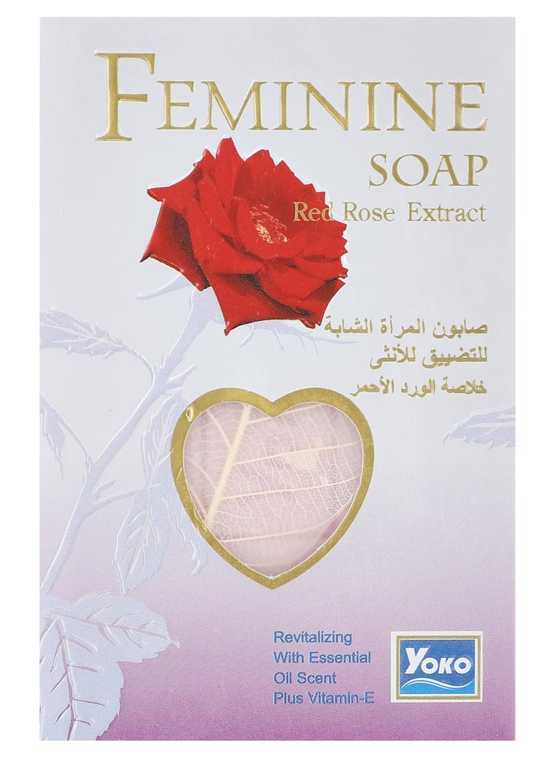 يوكو صابون نسائي بخلاصة الورد الأحمر - 80 جرام - Image 1