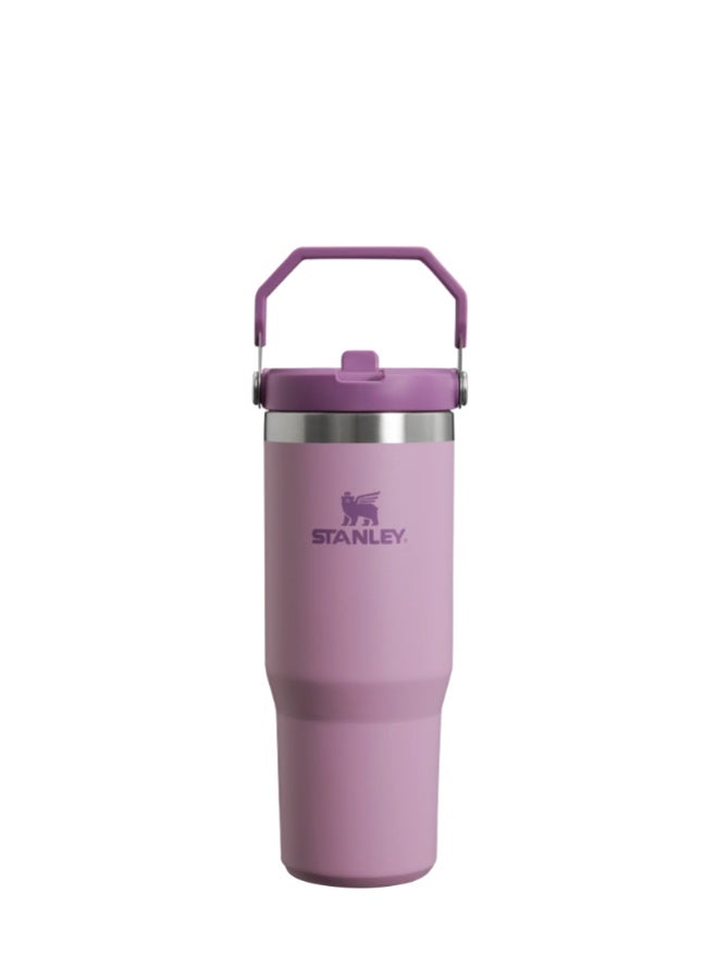 Stanley lce Flow 30oz Quencher H2.0 Fast Flowstate Stainless Steel Tumbler - Vacuum Insulated Water Bottle for Home, Office or Car and Travel,Reusable Cup with Straw Leak Resistant Flip Cold for 9 Hours or Iced for 40 Hours,Filling water or Iced Tea or Coffee, Smoothie and More,BPA-Free,Cream (Lilac) - Image 1