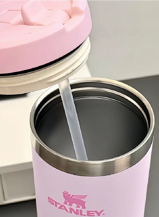 Stanley lce Flow 30oz Quencher H2.0 Fast Flowstate Stainless Steel Tumbler - Vacuum Insulated Water Bottle for Home, Office or Car and Travel,Reusable Cup with Straw Leak Resistant Flip Cold for 9 Hours or Iced for 40 Hours,Filling water or Iced Tea or Coffee, Smoothie and More,BPA-Free,Cream (Lilac) - Image 5