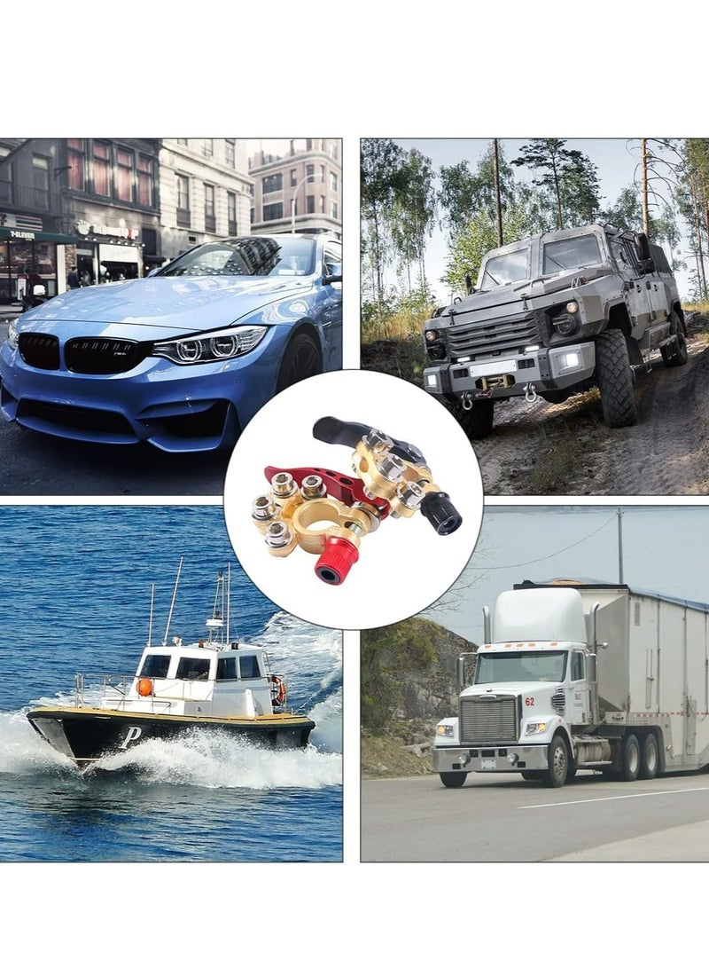 Loquat 2PCS Battery Terminal Connectors, 4 Way Positive Negative Car Battery Terminals Connector for SAE/JIS Type A Posts - Image 4