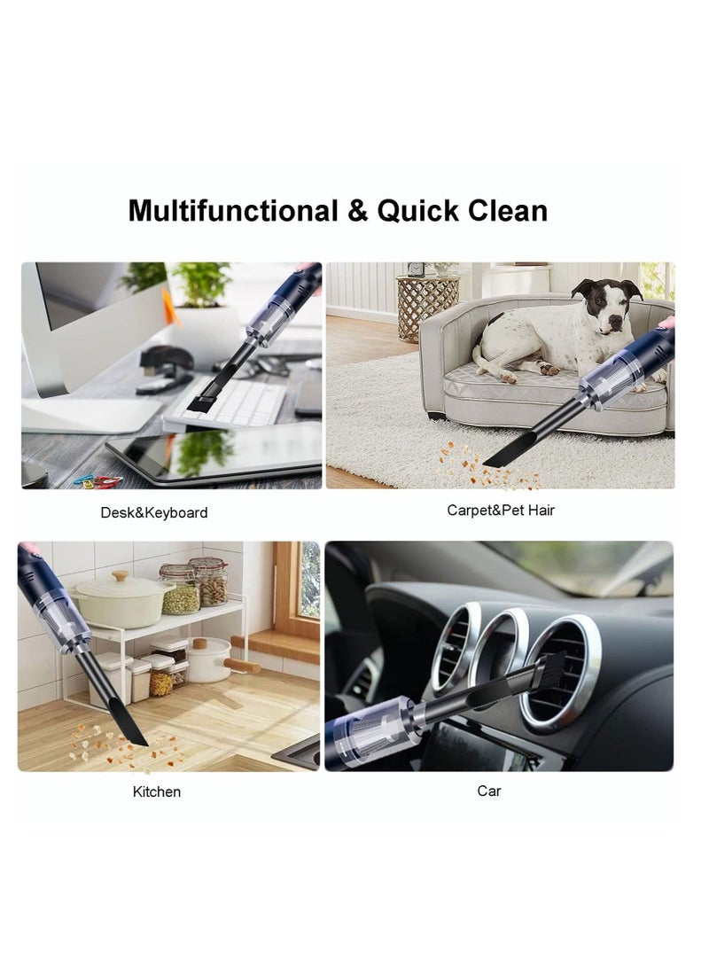 SYOSI Portable Mini Car Vacuum Cleaner High Power Cordless(400g),Handheld Cordless,Hand Cordless Rechargeable,Handheld for Car/Desk V06 - Image 5