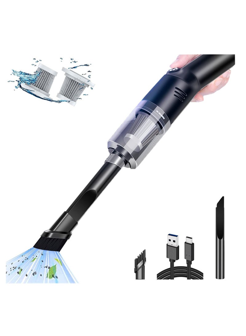 SYOSI Portable Mini Car Vacuum Cleaner High Power Cordless(400g),Handheld Cordless,Hand Cordless Rechargeable,Handheld for Car/Desk V06 - Image 1