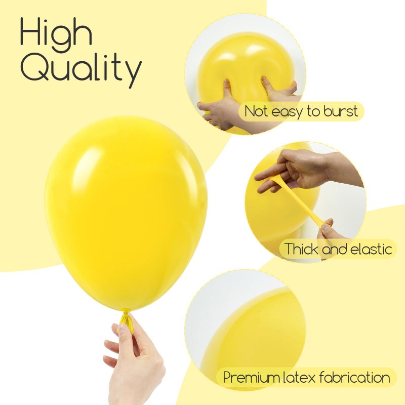 Awenztech 120pcs Yellow Balloon Arch Kit, 18 12 10 5 inch Yellow Latex Balloons Different Sizes Balloon Garland for Baby Shower Sunflower Bee Wedding Birthday Party Decorations - Image 3